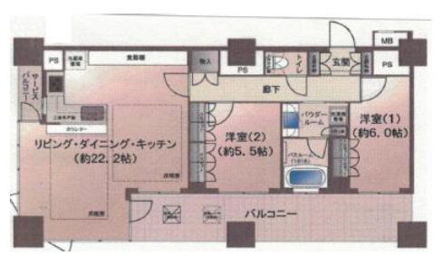 プレサンスレジェンド堺筋本町タワーの間取り