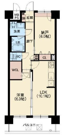 スプランディッド難波WESTⅡの間取り