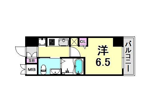 エステムプラザ神戸大開通ルミナスの間取り