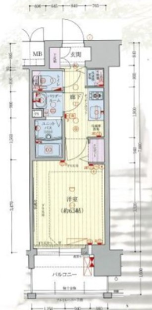 プレサンス谷町七丁目の間取り