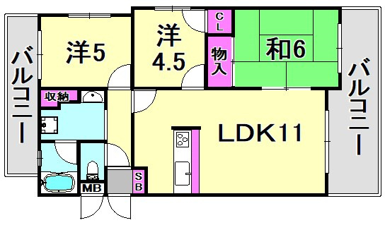 ランドール六甲の間取り