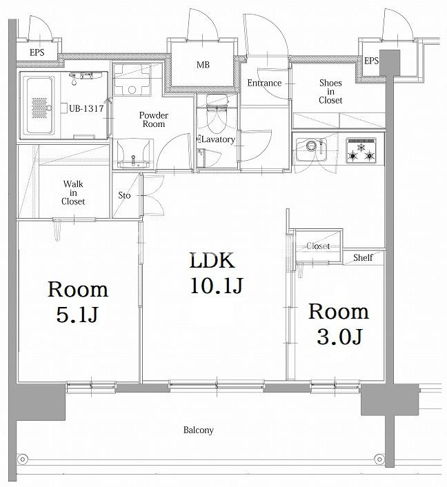 エンクレスト天神LINKの間取り