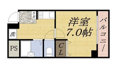 アミューズ千代崎の間取り