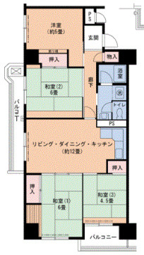 UR武庫川 28号棟の間取り