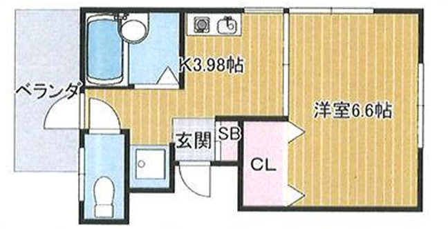 黒河アパートの間取り
