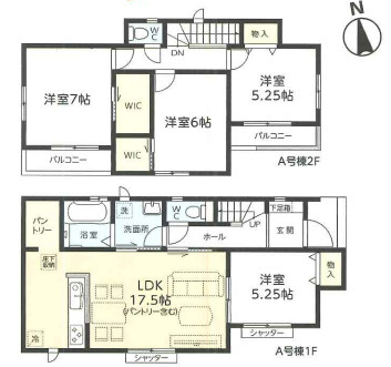 龍ケ崎市城ノ内4丁目3番　新築戸建の間取り|家事・仕事・リラックスを無理なく両立。快適なワークライフを支える間取り設計です。