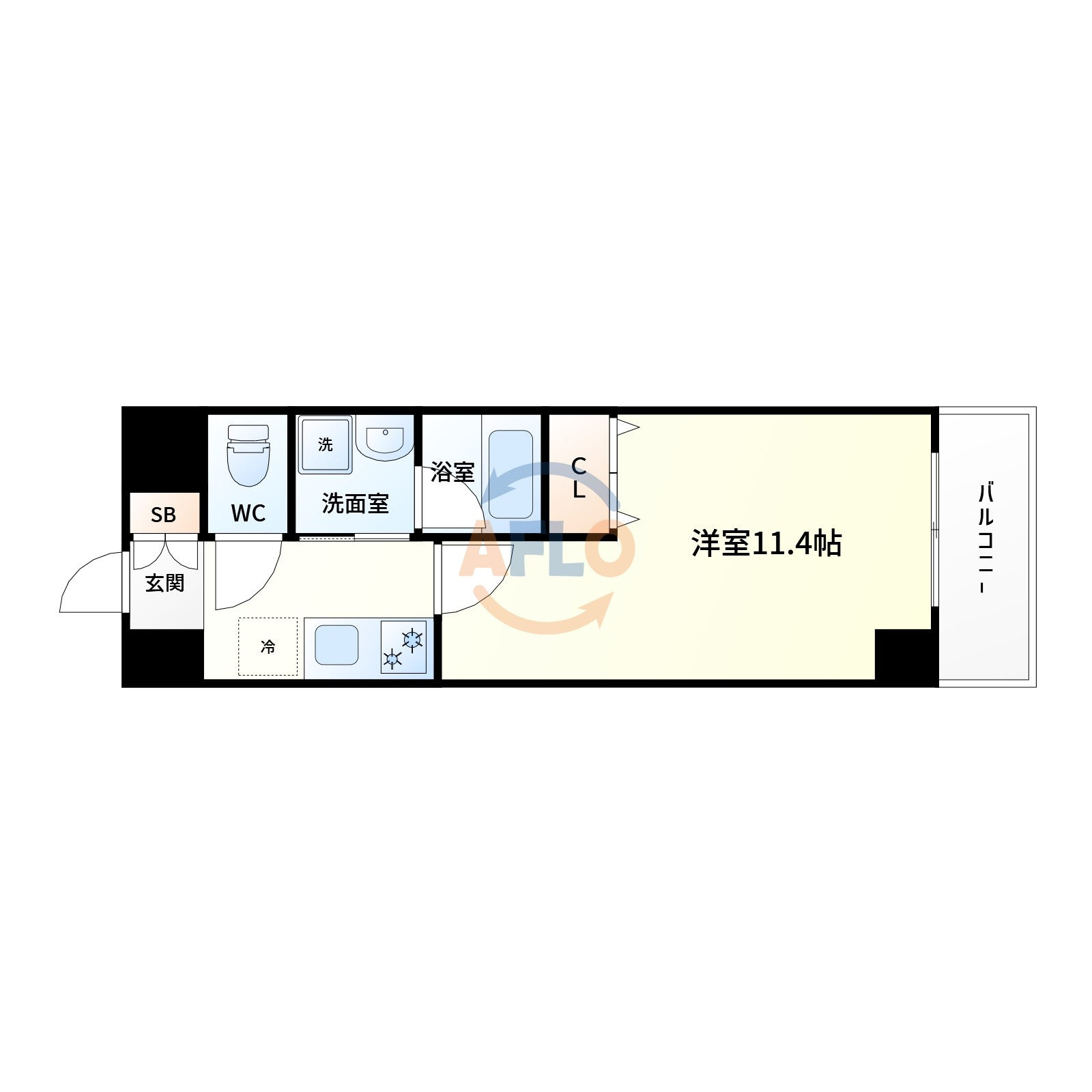 ルーエ江坂の間取り|間取り