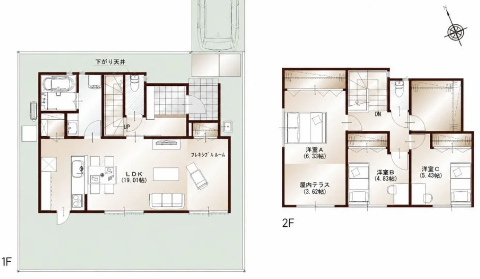 姫路市飾磨区今在家3丁目　　山陽電鉄網干線「西飾磨駅」徒歩7分の間取り