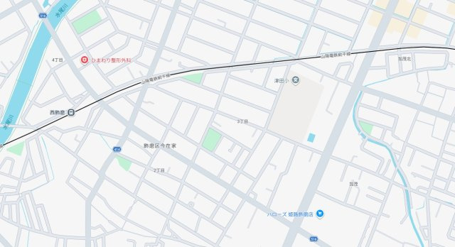 姫路市飾磨区今在家3丁目　　山陽電鉄網干線「西飾磨駅」徒歩7分の地図