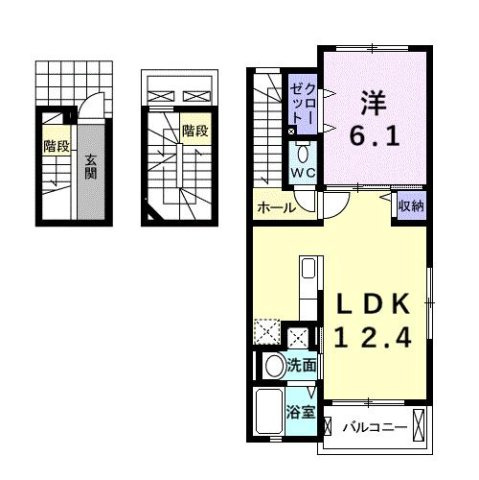 エレガントⅡ　　刈谷市近郊の賃貸ならクラスホーム刈谷店の間取り