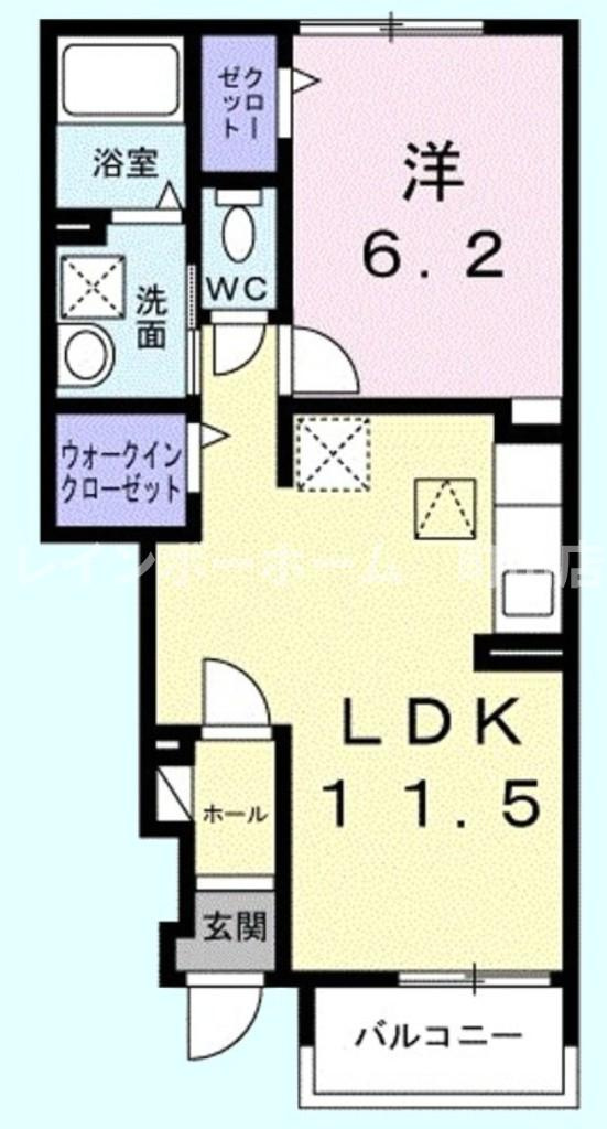 ドミール　トキワ※初期費用分割あと払いサービス利用可能物件の間取り