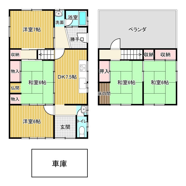 関市桜本町　戸建ての間取り