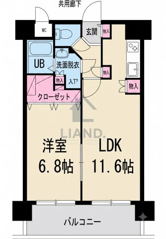 クリエート博多駅前　東住吉小学校区の間取り|クリエート博多駅前