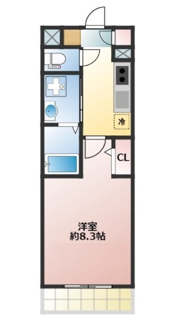 東村山市久米川町４丁目の賃貸マンションの間取り