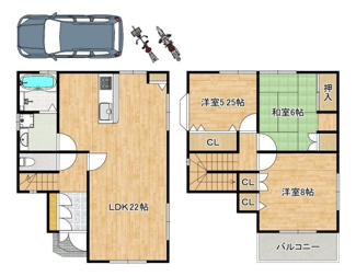 【間取り】 | 松屋町１丁　中古一戸建 | 南西・北西・北東角地！日当り・通風良好！ぜひ現地でお確かめください♪