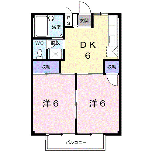 シティハイツ薬師 Aの間取り