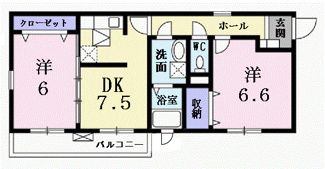 【間取り】 | エクラタンＣ