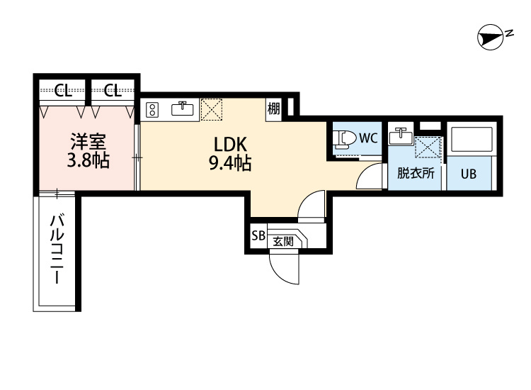 名古屋市東区豊前町２丁目のアパートの間取り