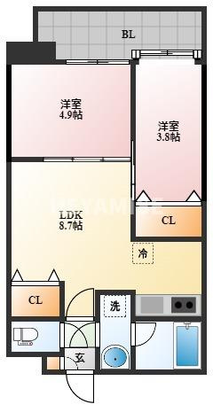 S-FORT長崎大学病院前の間取り