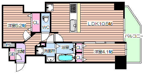 【間取り】 | プレサンス天満橋チエロ