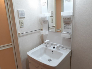 忙しい朝には欠かせない洗面所です