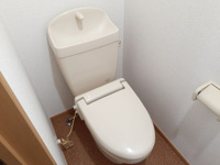 落ち着いた色調のトイレです