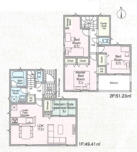 久世郡久御山町下津屋　第2期　新築一戸建ての間取り|7号地
