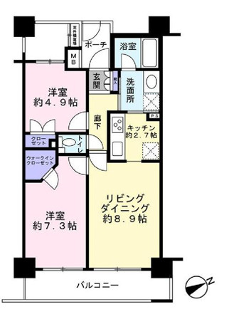 朝日マンション藤沢鵠沼の間取り