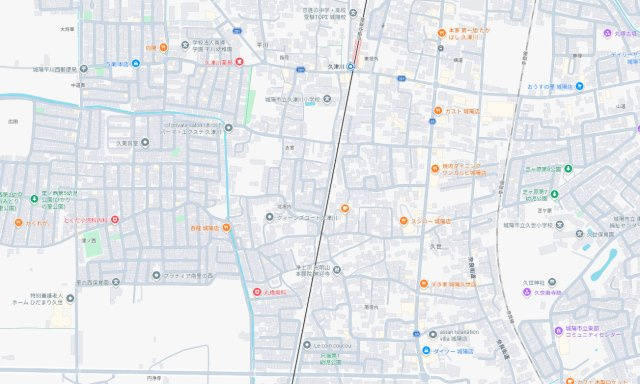 城陽市久世北垣内　第1期　新築一戸建ての地図