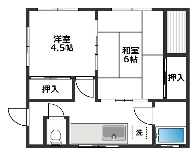 嵐山町川島1599-18貸家の間取り