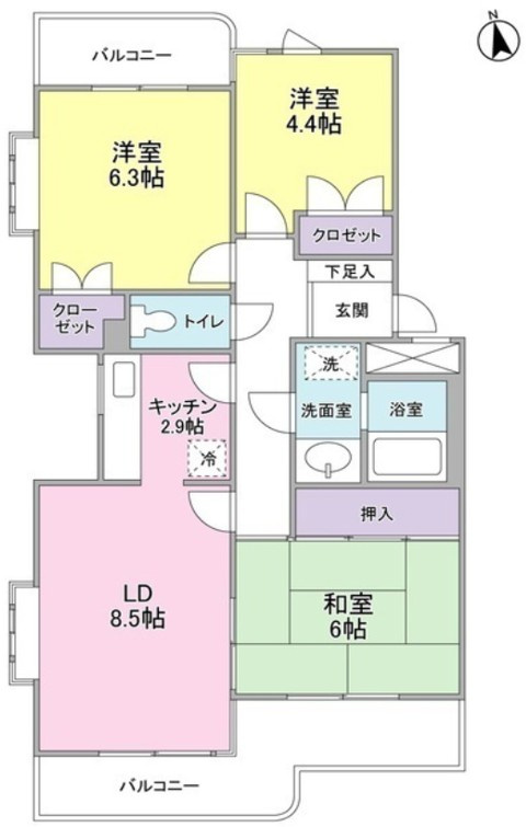メゾン白亜館の間取り
