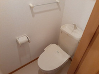 落ち着いた色調のトイレです