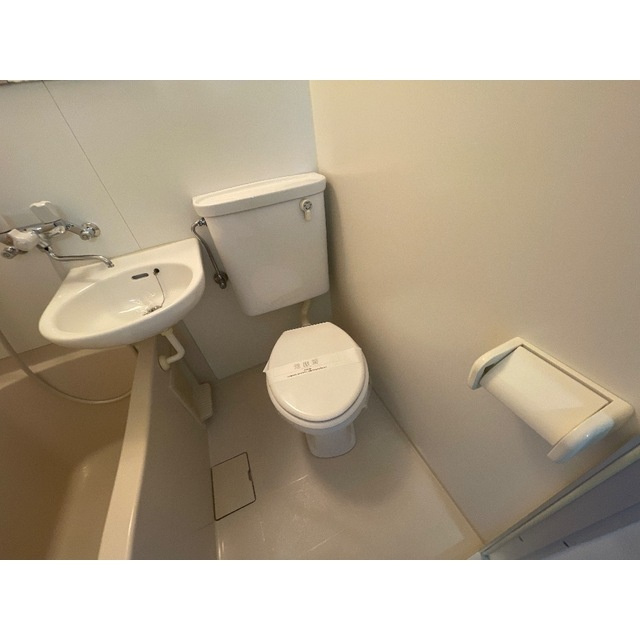 落ち着いた色調のトイレです
