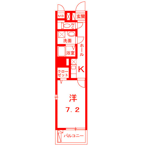 ウイング横須賀の間取り|広々27.23㎡・設備充実