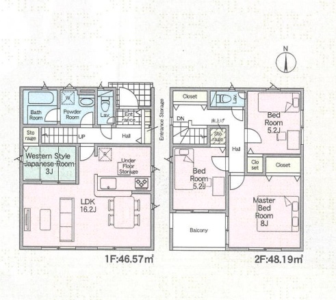 久世郡久御山町下津屋　第2期　新築一戸建ての間取り|8号地