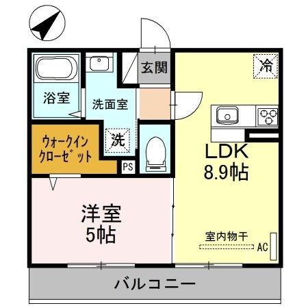 【間取り】 | プルミエール大宮七里A