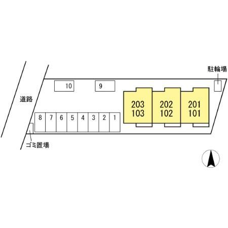 ハピネス上ノ郷の区画図