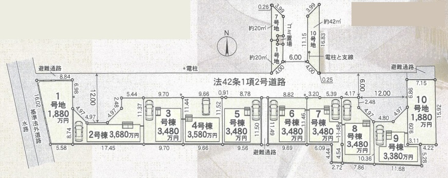 久世郡久御山町下津屋　第2期　新築一戸建ての区画図|全10区画
