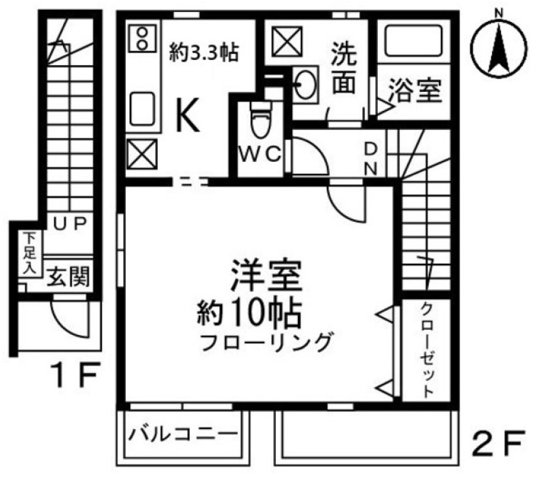 Garden Avenue A棟の間取り