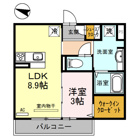 カーサ金森の間取り