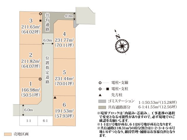 ワイウッドコート伊勢崎市市場町第1期【建築条件無し売地】の画像