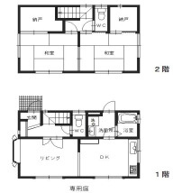 貸家　芦屋市東山町の間取り