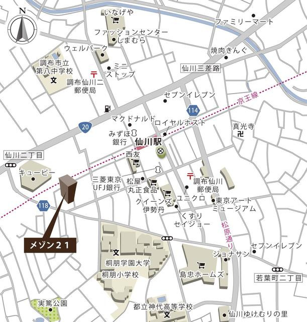 メゾン２１の地図
