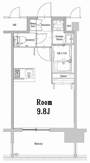 新品家具付きマンション築港本町21(KaGood福岡)の間取り|※間取りと異なる場合は現状を優先します。