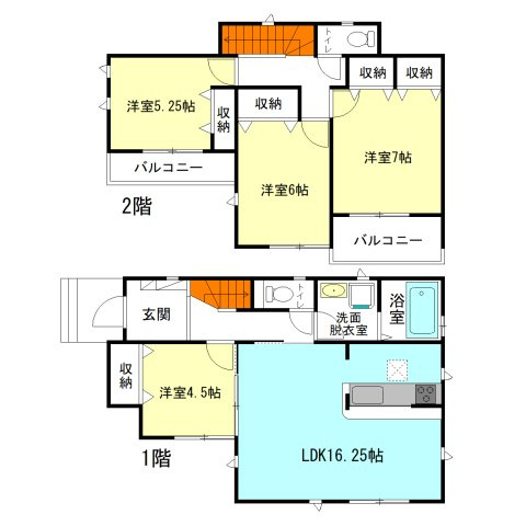 【間取り】 | ハートフルタウン高崎市並榎町33ーB | 全居室南向きのモダンな洋室仕様！