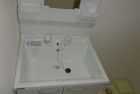 中銀木場マンシオンの独立洗面台|独立洗面台あり、毎朝おしゃれに忙しい女性の方におすすめです