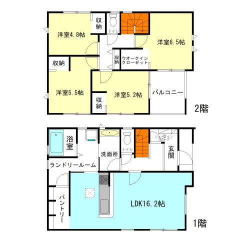 【間取り】 | リーブルガーデン.S高崎市箕郷町上芝第4ー③ | 水回りを最短距離で結んだラクラク家事同線！
シューズインクロークやパントリー収納付き！