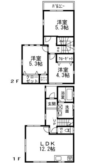 【間取り】 | フジパレス戸建賃貸鳳西町三丁