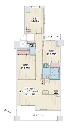 【間取り】 | エステスクエアふじみ野ウェストウィング