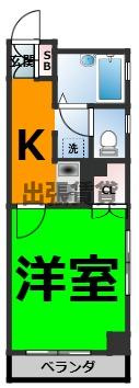 仲介手数料0円！メゾンヤスフクの間取り